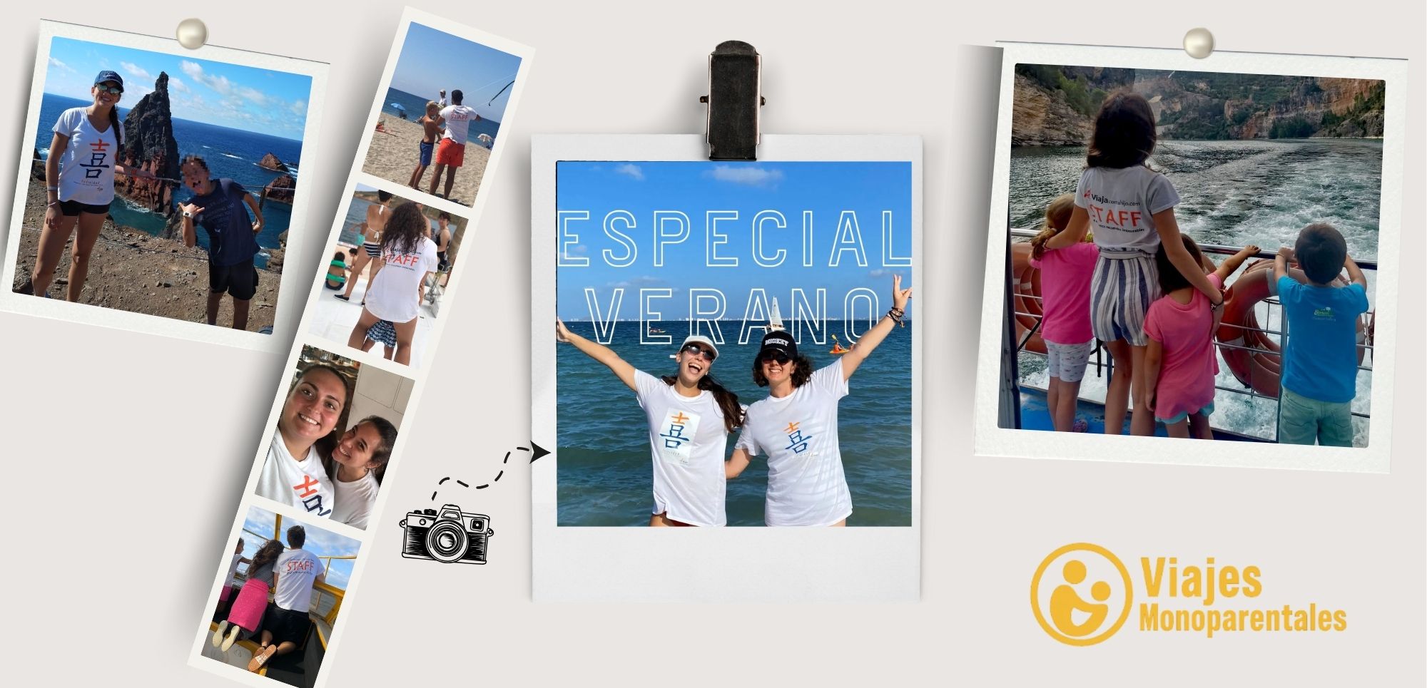 Monitores exclusivos de Viajesmonoparentales acompañando a familias monoparentales en un viaje verano Actividades al aire libre, diversión, seguridad y experiencias inolvidables para padres e hijos 